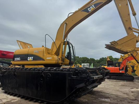 Water & Land Performance Specs Used Cat Excavator For Marine Construction